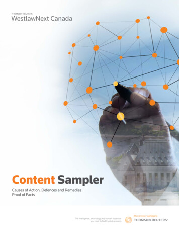 Content Sampler - Thomson Reuters