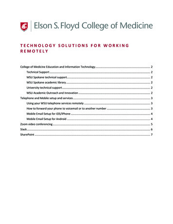 TECHNOLOGY SOLUTIONS FOR WORKING REMOTELY - App.medicine.wsu.edu