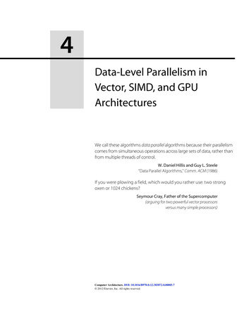 Data-Level Parallelism In Vector, SIMD, And GPU Architectures