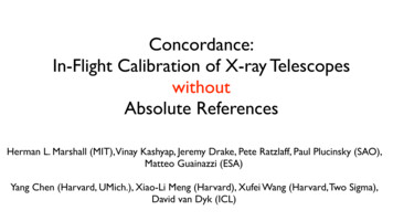 Concordance: In-Flight Calibration Of X-ray Telescopes Without . - IACHEC