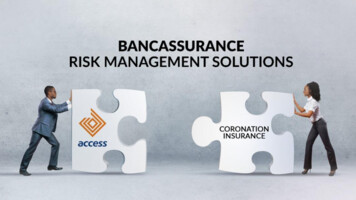 Bancassurance Risk Management Solutions