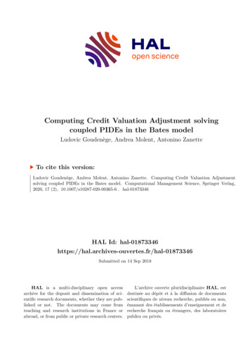 Computing Credit Valuation Adjustment Solving Coupled PIDEs In The .