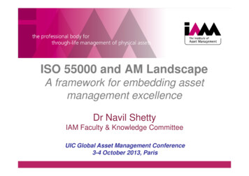 A Framework For Embedding Asset Management Excellence