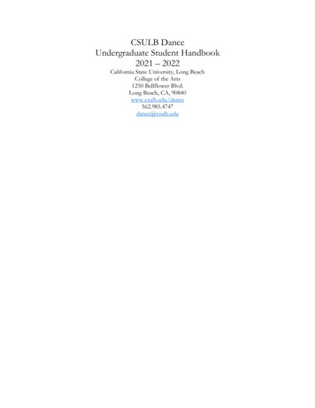 2021-2022 CSULB Dance Undergraduate Handbook