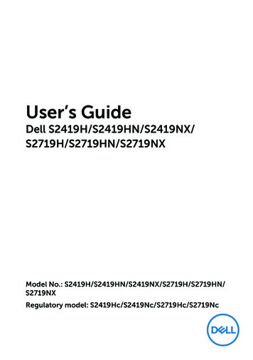 Dell S2719H Monitor User's Guide