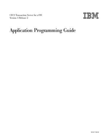 CICS TS For Z/OS 4.2: Application Programming Guide - IBM
