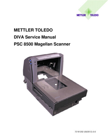 METTLER TOLEDO DIVA Service Manual PSC 8500 Magellan Scanner