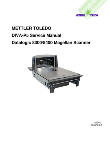 METTLER TOLEDO DIVA-P5 Service Manual Datalogic 8300/8400 Magellan Scanner