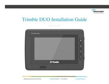 Trimble DUO Installation Guide