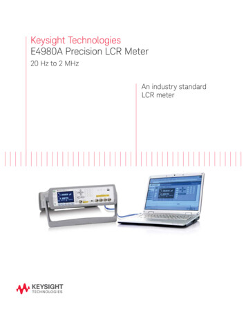 Keysight E4980A Precision LCR Meter - Brochure - TestEquity