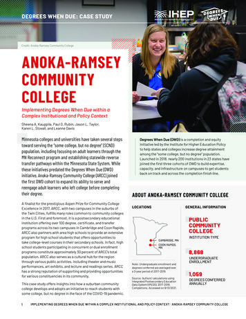 Credit: Anoka-Ramsey Community College ANOKA-RAMSEY COMMUNITY . - ERIC