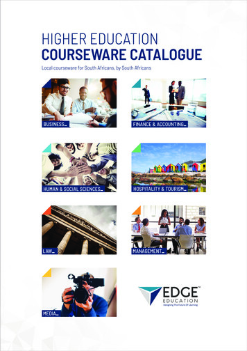 Higher Education Courseware Catalogue