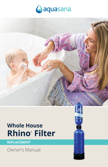 Whole House Rhino Filter - Aquasana