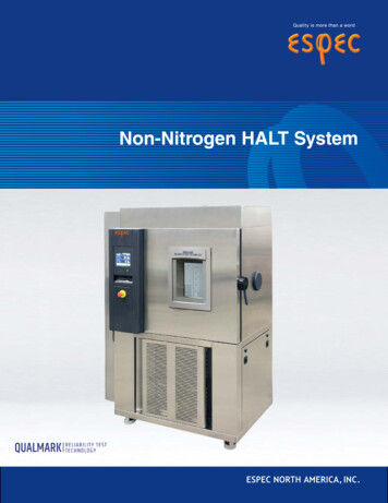 Non-Nitrogen HALT System - ESPEC