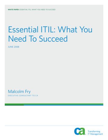 Essential ITIL: What You Need To Succeed - ITO America