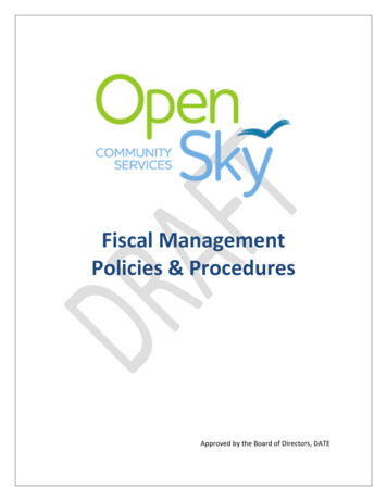 Fiscal Policies & Procedure