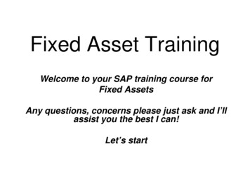 Fixed Asset Training - ERPDB