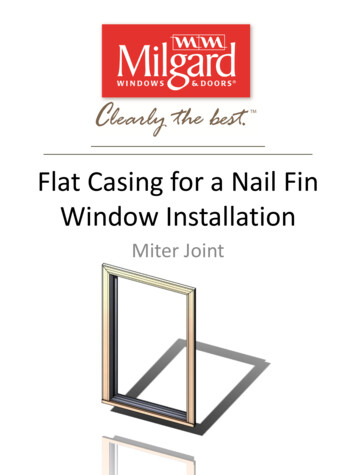 Flat Casing For A Nail Fin Window Installation - Milgard