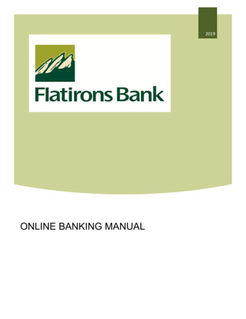 ONLINE BANKING MANUAL - Flatirons.bank