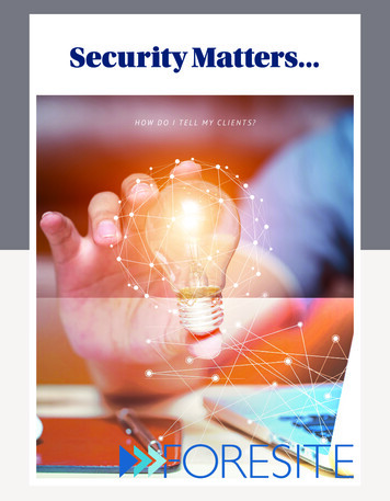 Security Matters - Foresite