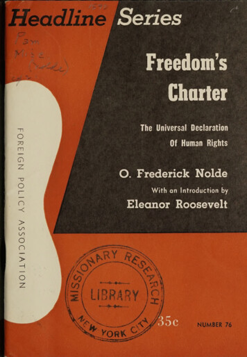 Freedom's Charter, The Universal Declaration Of Human Rights
