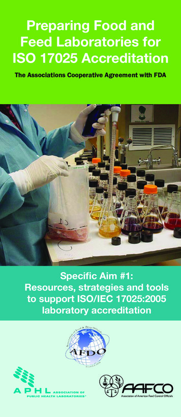 Preparing Food And Feed Laboratories For ISO 17025 Accreditation - APHL