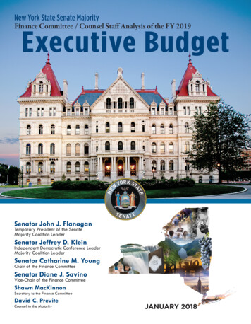 New York State Senate Majority Finance Committee / Counsel Staff .