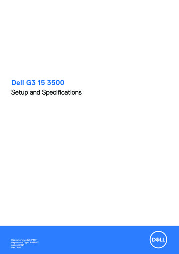 Dell G3 15 3500 Setup And Specifications