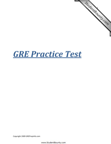 GRE Practice Test - XtremePapers