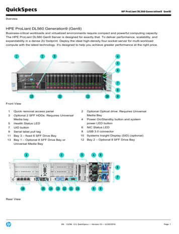 HP ProLiant DL560 Generation9 (Gen9) - I/O Data Systems, Inc.