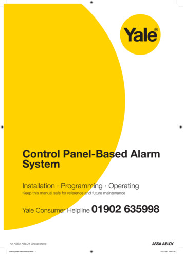 Control Panel-Based Alarm System - Yale HelpDesk 2.0