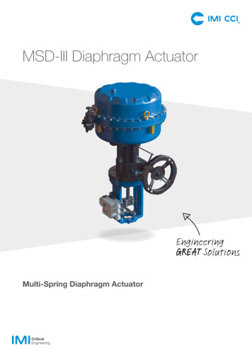 MSD-III Diaphragm Actuator - IMI Critical