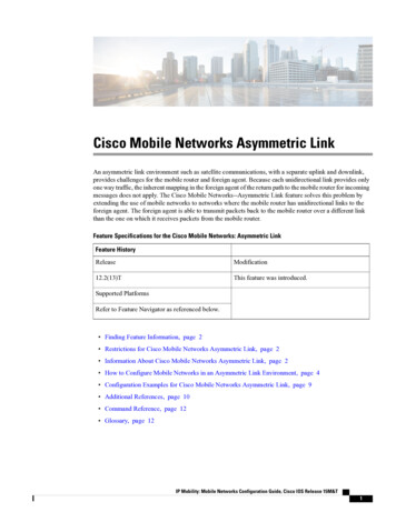 Cisco Mobile Networks Asymmetric Link