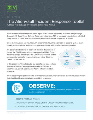 The AlienVault Incident Response Toolkit - Gauss.ececs.uc.edu