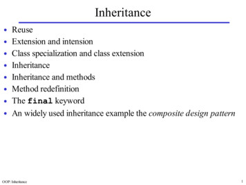 Inheritance - People.cs.aau.dk