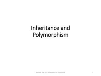 Inheritance And Polymorphism - University Of Oklahoma