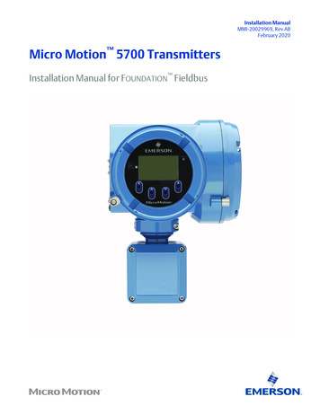 Micro Motion 5700 Transmitters - S1-live.emerson 