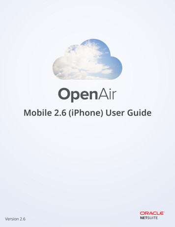 Mobile 2.6 (iPhone) User Guide - Oracle