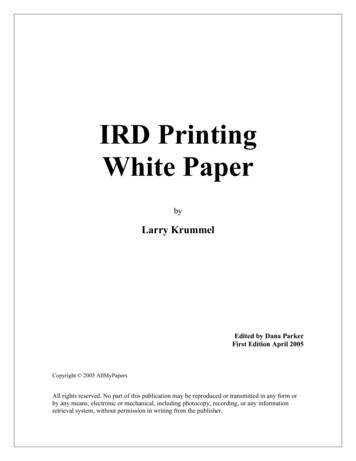 IRD Printing White Paper - Krummel