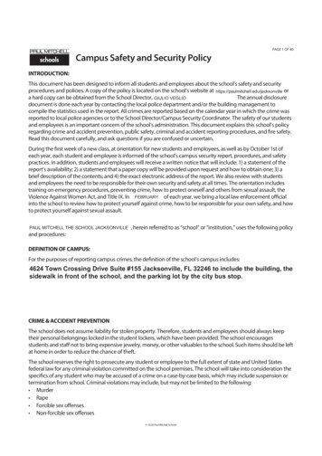 PAGE 1 OF 40 Campus Safety And Security Policy - Amazon Web Services