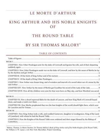 Le Morte D'Arthur King Arthur And His Noble Knights Of The Round Table