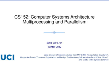 CS152: Computer Systems Architecture Multiprocessing And Parallelism