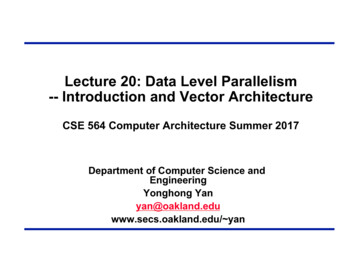 Lecture 20: Data Level Parallelism -- Introduction And Vector Architecture
