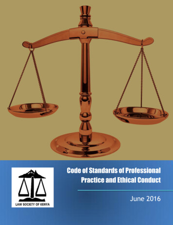 Code Of Standards Of Professional Practice And Ethical Conduct