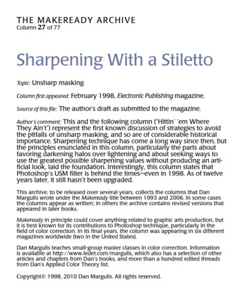 Sharpening With A Stiletto - Ledet