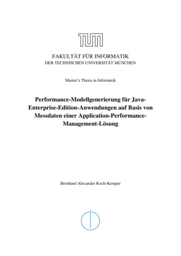 Performance-Modellgenerierung Für Java- Enterprise-Edition . - Fortiss