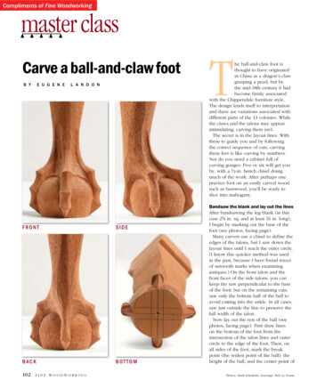 Compliments Of Fine Woodworking Master Class Carve A Ball-and-claw Foot T