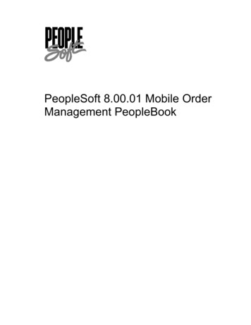 PeopleSoft 8.00.01 Mobile Order Management PeopleBook - Oracle