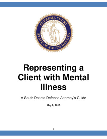 Representing A Client With Mental Illness - South Dakota