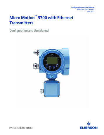 Configuration And Use Manual: Micro Motion 5700 With Ethernet . - Emerson